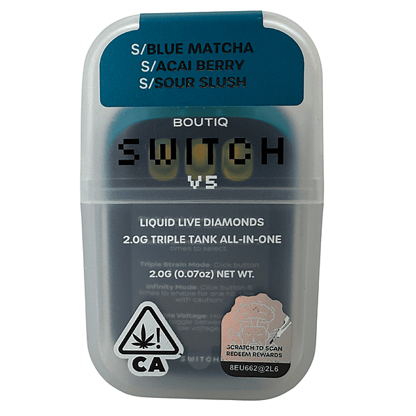 BOUTIQ Blue Matcha Acai Berry Sour Slush THC Carts