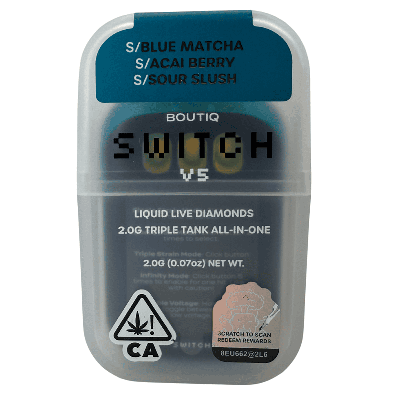 BOUTIQ Blue Matcha Acai Berry Sour Slush THC Carts