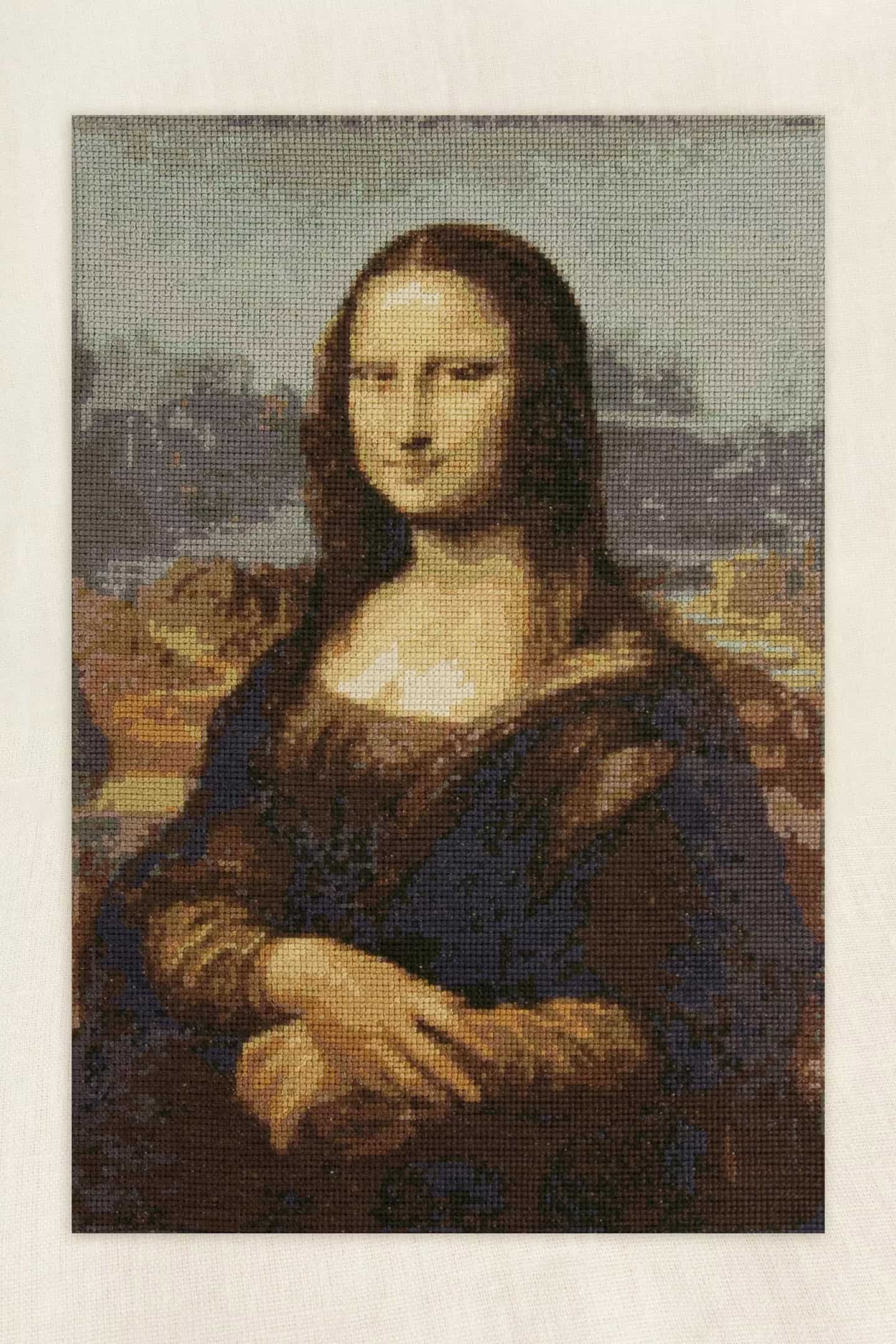 La Gioconda di Leonardo da Vinci, Le Louvre, Kit Punto Croce