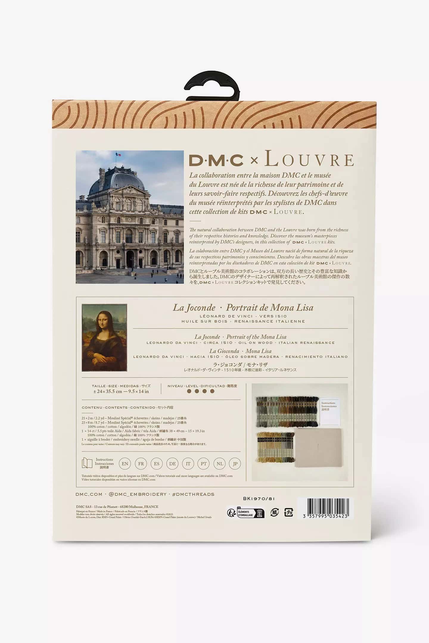 La Gioconda di Leonardo da Vinci, Le Louvre, Kit Punto Croce