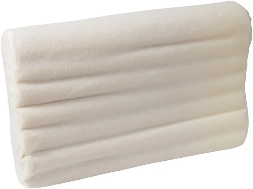DMI Contour Memory Foam Pillow for Excellent Neck Support, Cervical Pillow, with Soft Cream Terry Cloth Cover