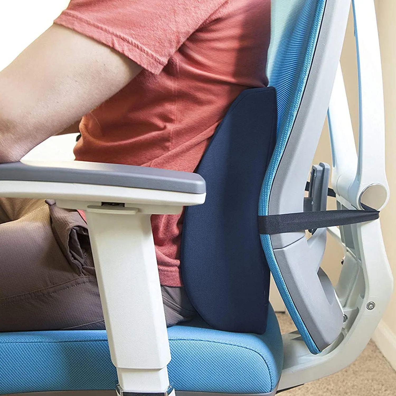DMI Lumbar Support Pillow for Chair to Assist with Back Support with Removable Washable Cover to Ease Lower Back Pain