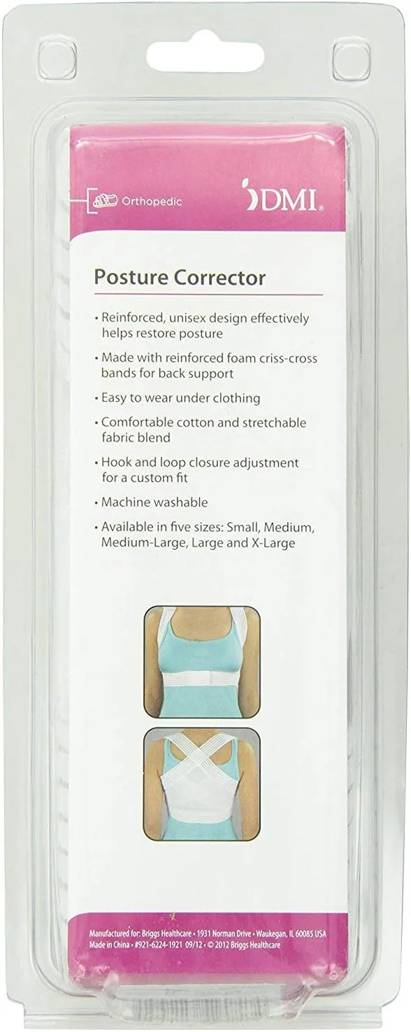 DMI Posture Corrector Adjustable Criss-Cross Foam Bands