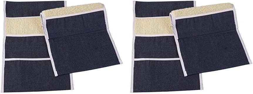 DMI Wheelchair Arm Pads, Wheelchair Armrest Pouch, Denim, Pair of 2 (10 x 9 in)