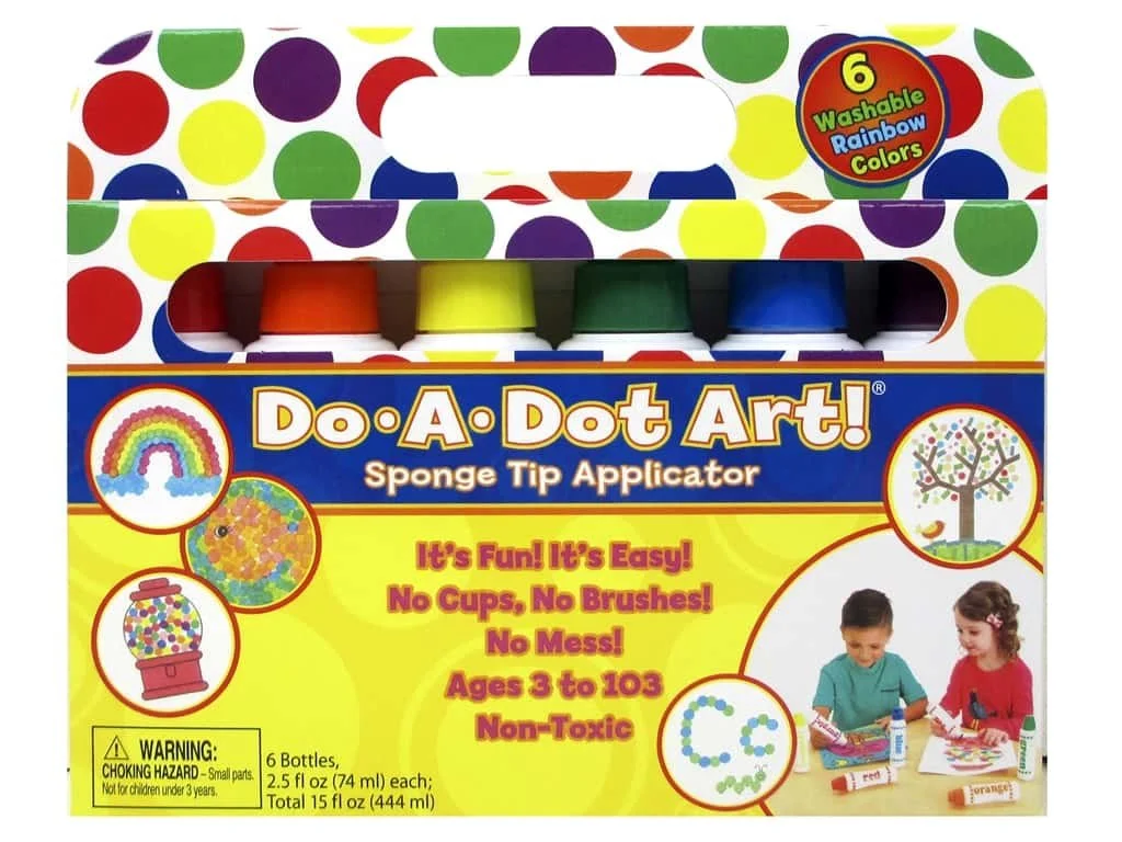 Do A Dot Art! Markers 6-Pack Rainbow Washable Paint Markers, The Original Dot Marker