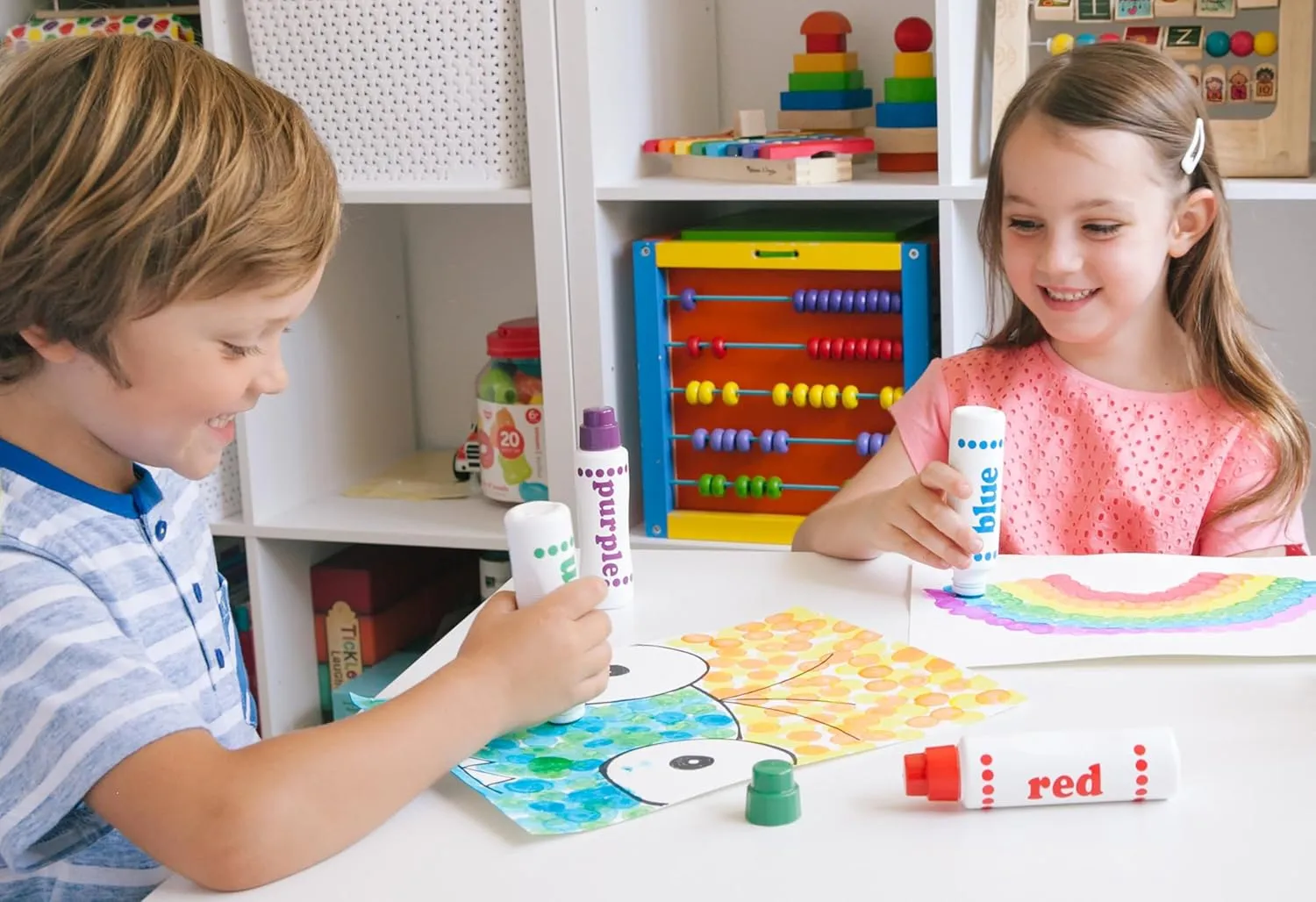 Fruit Scented Washable Dot Markers for Kids and Toddlers Educational Set of 6 Pack by Do A Dot Art, The Original Dot Marker