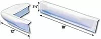 Dock Edge Dock Bumper Straight Dockguard - 18" - White