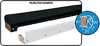 + DE1022BF Piling/Post Bumper, 6', Black, PVC, 2x4 Mount,