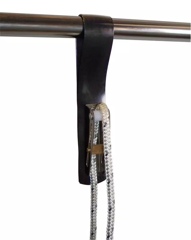 Boat Fender Line Holder with Adjuster, Black