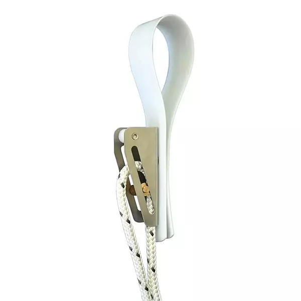 Dock Edge Boat Fender Line Holder w/Adjuster - White