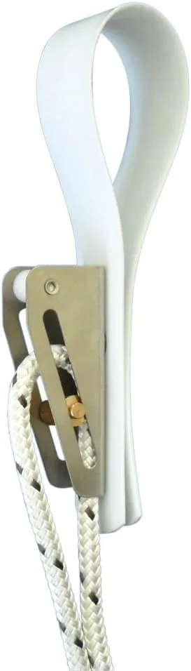 Dock Edge Boat Fender Line Holder w/Adjuster - White