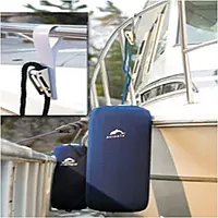 Dock Edge Boat Fender Line Holder w/Adjuster - White