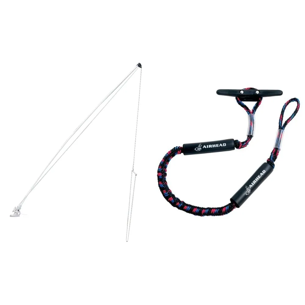 Dock Edge + Economy Mooring Whip Watercraft Docking System (Set of 2), 8' for Craft up to 18' or 2000 lbs & AIRHEAD AHDL-4