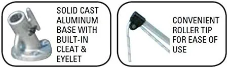 Dock Edge + Economy Mooring Whip Watercraft Docking System (Set of 2), 8' for Craft up to 18' or 2000 lbs & AIRHEAD AHDL-4