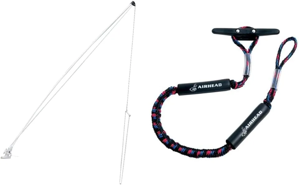Dock Edge + Economy Mooring Whip Watercraft Docking System (Set of 2), 8' for Craft up to 18' or 2000 lbs & AIRHEAD AHDL-4