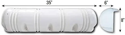 Dock Edge + Dockside Oceanus Empty 3/4 Bumper, White, 25cm x 90cm
