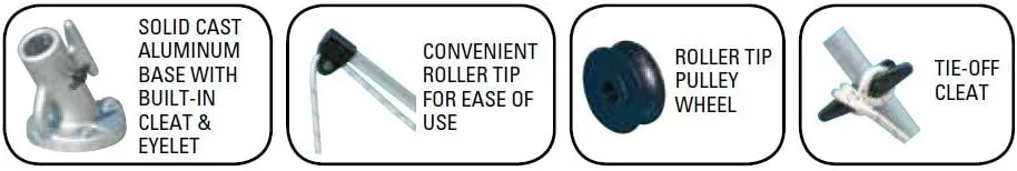 DOCK EDGE Mooring and Docking System (Set of 2) - Includes Lines and Hardware