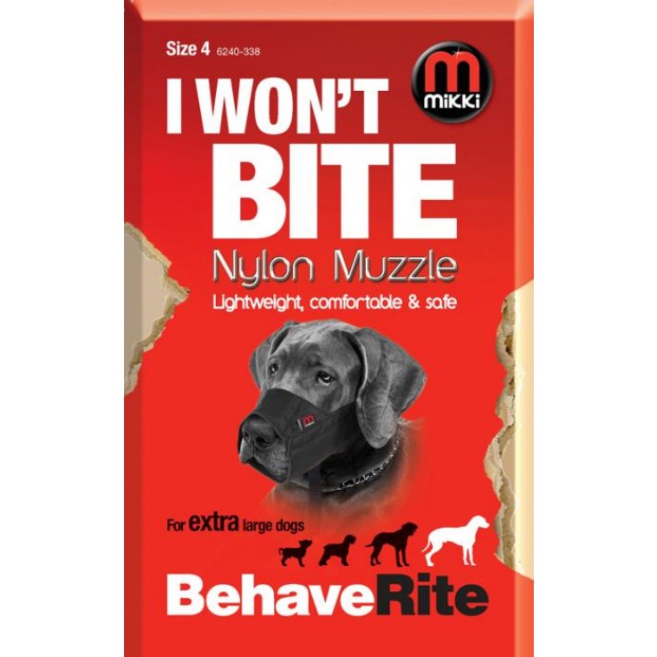 MIKKI NYLON DOG MUZZLE SIZE 4 MIKKI NYLON DOG MUZZLE SIZE 4