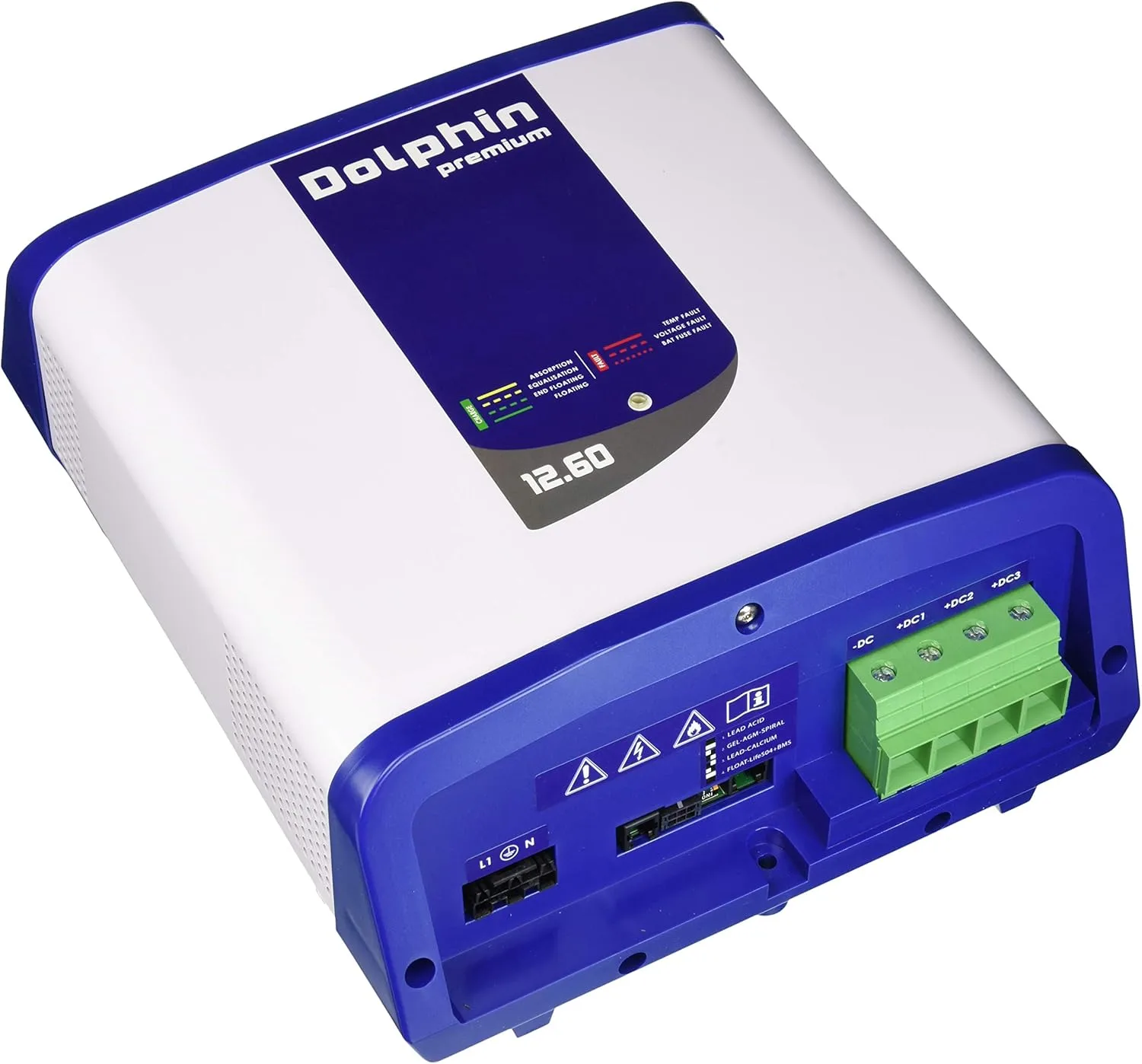 Dolphin Charger Premium Series Dolphin Battery Charger - 12V, 60A, 110/220VAC - 3 Outputs