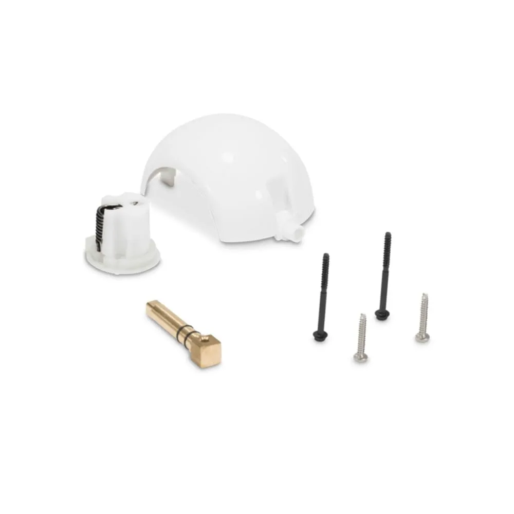 Dometic 385318162 RV Toilet Flush Ball & Shaft Kit | Brass with White Caps | Fits Sealand and Dometic Toilets | Includes Ball Rotor Shaft, Half Ball, 2 Screws, and Cartridge