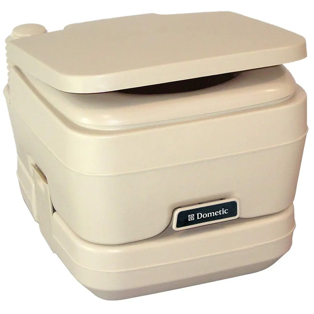 Dometic 964 MSD Portable Toilet w/Mounting Brackets - 2.5 Gallon - Parchment