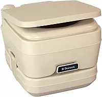 Dometic 964 MSD Portable Toilet w/Mounting Brackets - 2.5 Gallon - Parchment