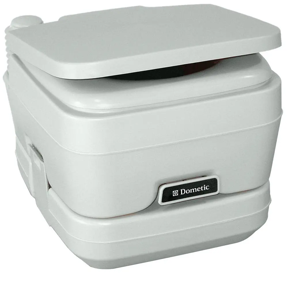 Dometic 964 Portable Toilet w/Mounting Brackets - 2.5 Gallon - Platinum