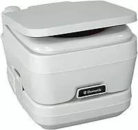 Dometic 964 Portable Toilet w/Mounting Brackets - 2.5 Gallon - Platinum