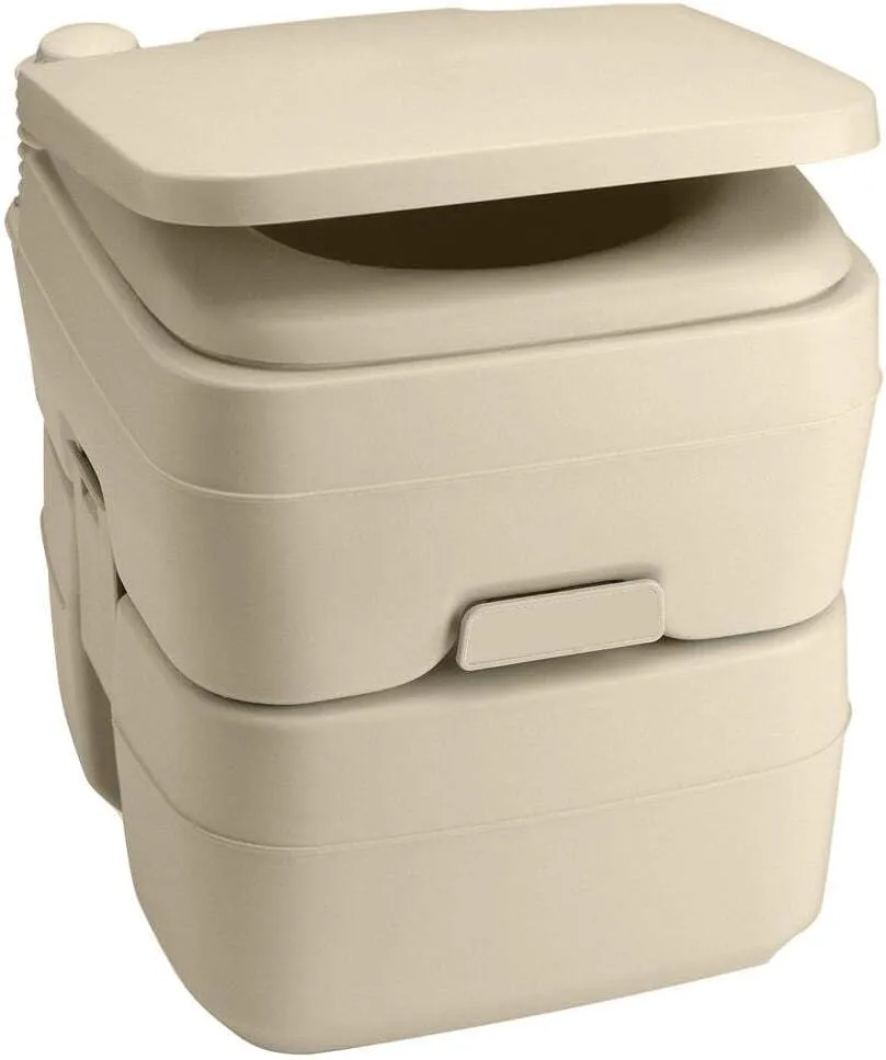 Dometic 965 MSD Portable Toilet w/Mounting Brackets - 5 Gallon - Parchment