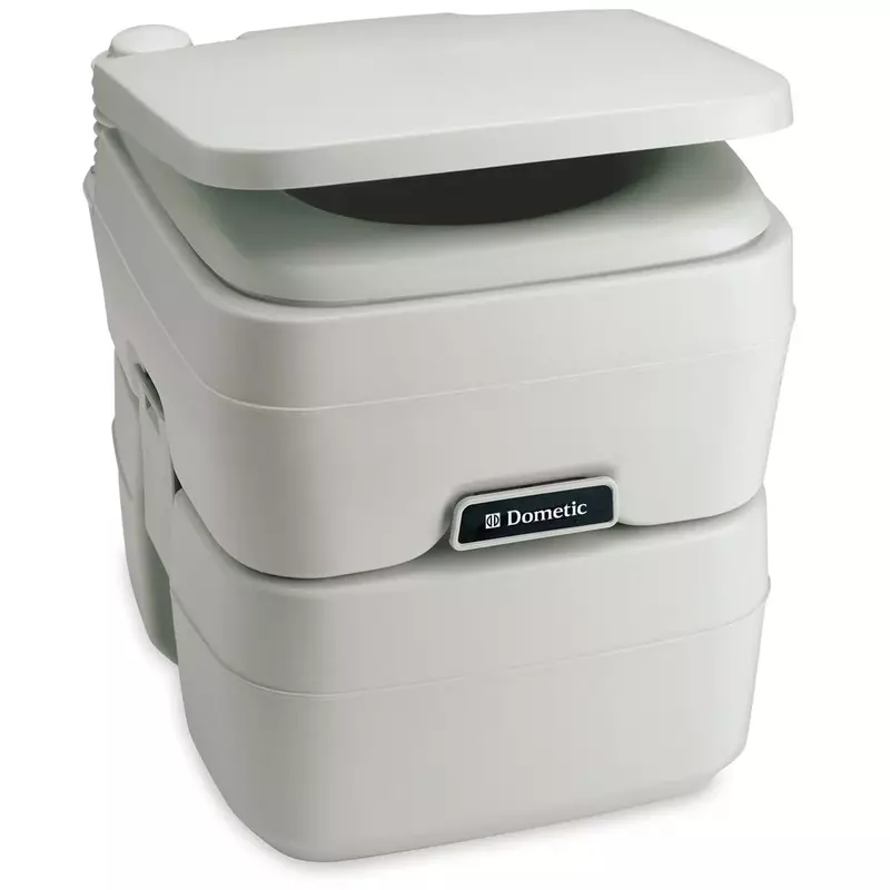 Dometic 965 MSD Portable Toilet w/Mounting Brackets - 5 Gallon - Platinum