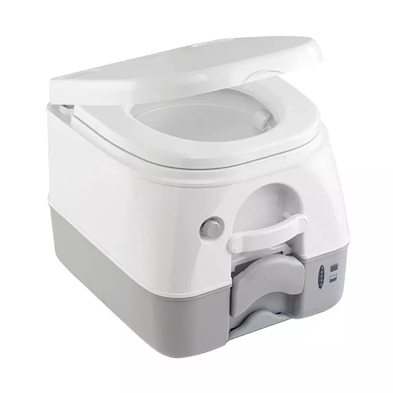 DOMETIC SANITATION 301197406 / Dometic - SeaLand 974MSD Portable Toilet 2.6 Gallon - Grey w/Brackets