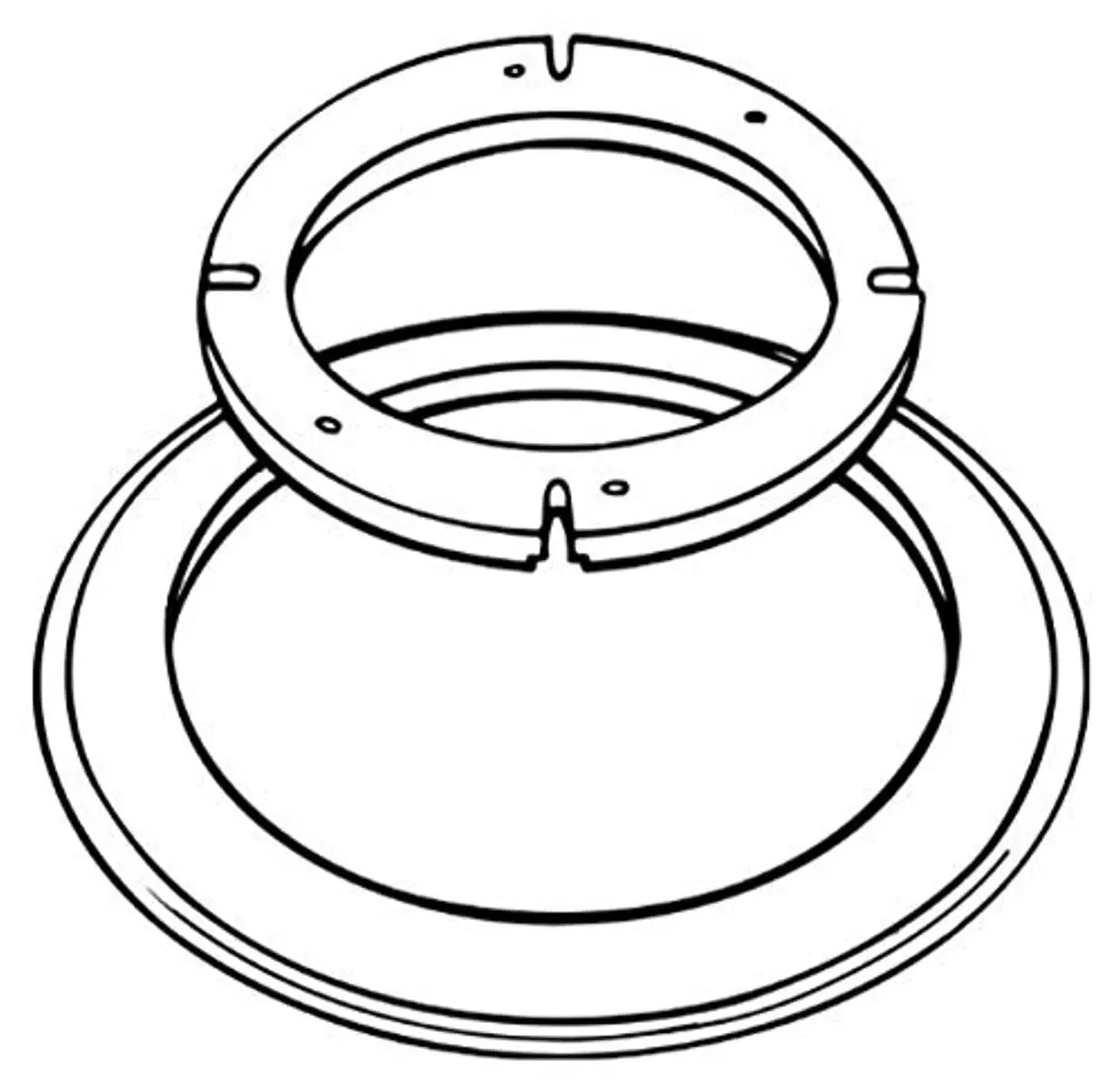 Dometic 385310139 Universal Toilet Mounting Kit - White