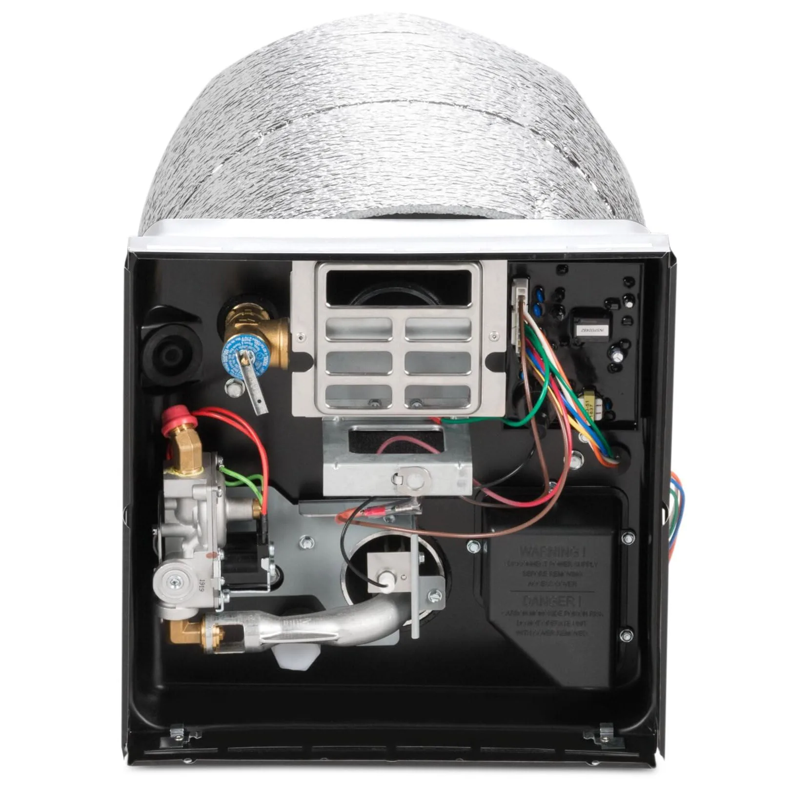 Dometic WH-6GA RV Gas and Electric Water Heater - 6 Gallon Silver Burner w/Quick Heating -10 btu Burner System for Indoor Installation