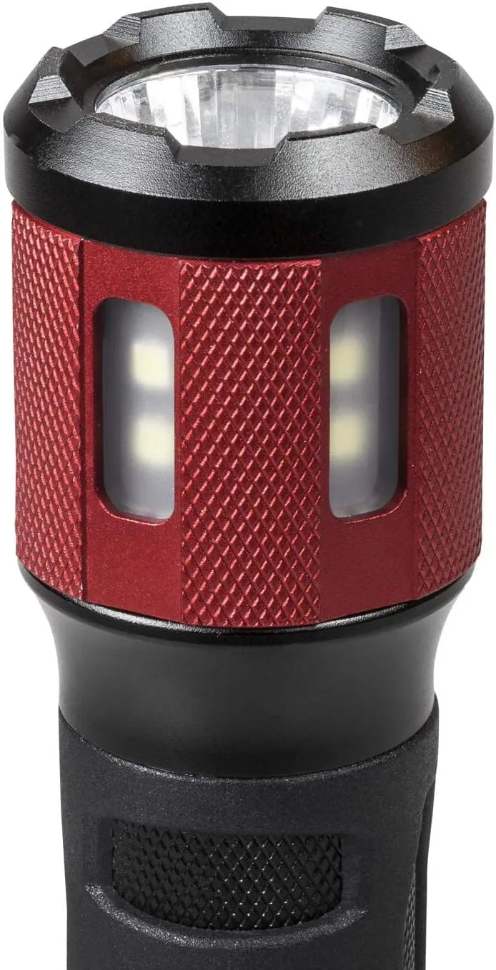 Dorcy Ultra HD Series Twist Flashlight - 360 Lumen, 3 x AAA, Aluminum, Black/Red