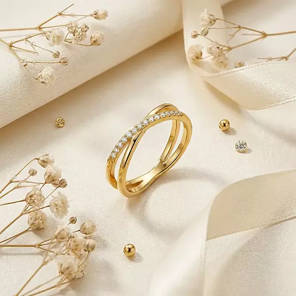 Double Zircons Ring