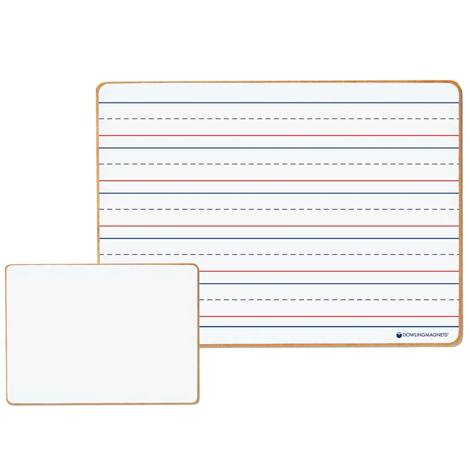 Dowling Magnets Magnetic Dry-Erase Boards – Double-Sided Ruled/Blank – 12" Long x 8.75" Wide – Pack of 5. (735206), White