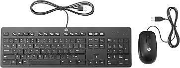 HP Slim Keyboard & Mouse Set - (USB, Black)
