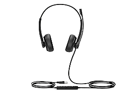 Yealink UH34 Dual Earpiece USB Headset With Leatherette EarCushions Teams Edition