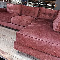 White L shaped 6 seater