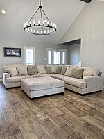 White L shaped 6 seater