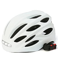 Helmet (White) with front & rear lights Rechargeable Helmet (White) with front & rear lights Rechargeable