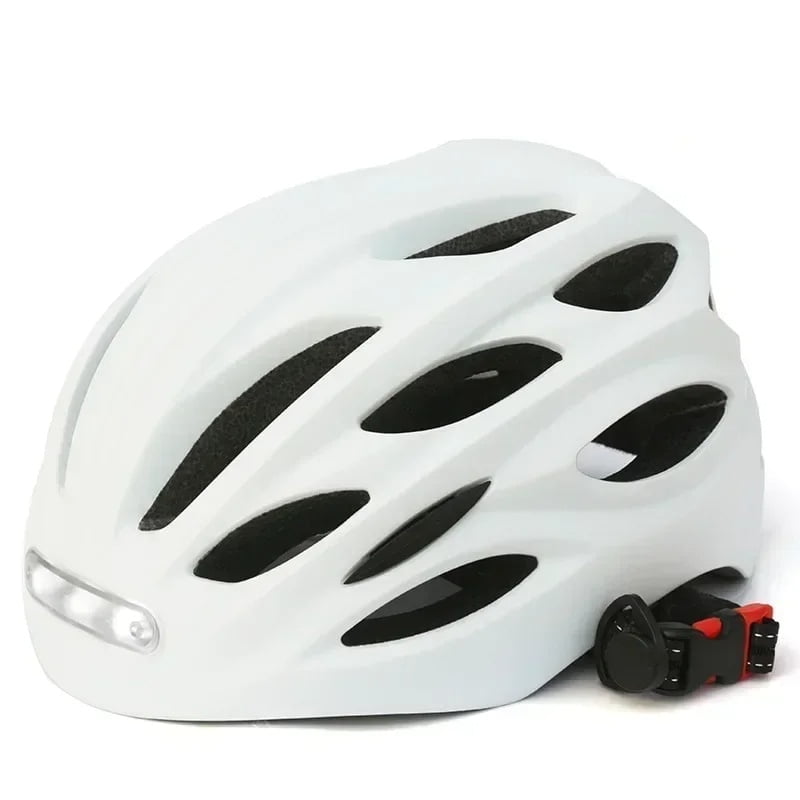 Helmet (White) with front & rear lights Rechargeable Helmet (White) with front & rear lights Rechargeable