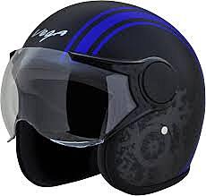 VEGA JET W/VISOR OLD SCHOOL BLACK M.BLUE C/V (L)