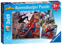 Spiderman 3x49 Piece Jigsaw Puzzles