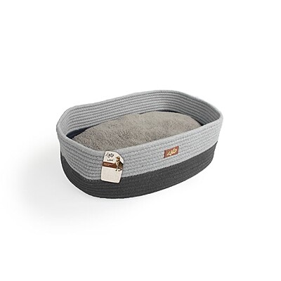 Oval Rope Cat Bed Grey Oval Rope Cat Bed Grey