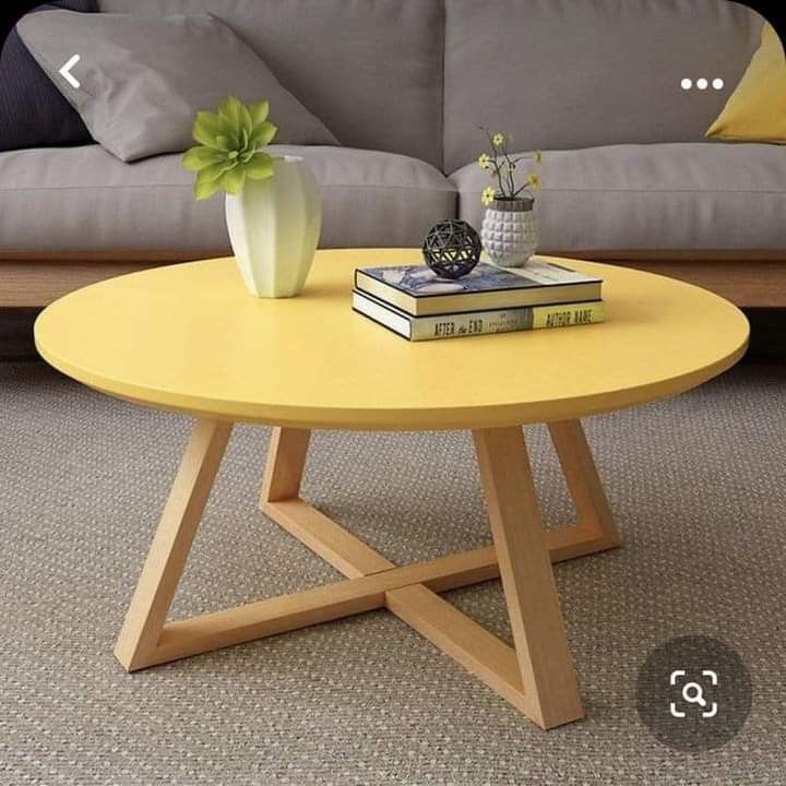 brown red coffee table