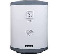 Front view of the Usha Misty 25L water heater in Twinkling Grey.