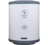 Front view of the Usha Misty 25L water heater in Twinkling Grey.