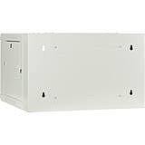 6U white wall mount rack (tilting) with glass door 600x600x368mm (WxDxH)