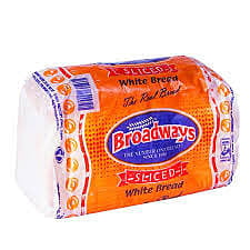 BROADWAYS WHITE BREAD 400G